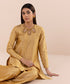 Women's Pret Fancy Jacquard Yellow Dyed A line Shirt